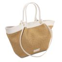 Soleil Shopping Tasche aus Raffia Weiß TL142567