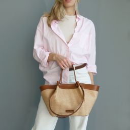 Soleil Raffia Shopping bag Черный TL142567
