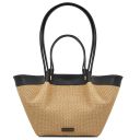 Soleil Raffia Shopping bag Black TL142567