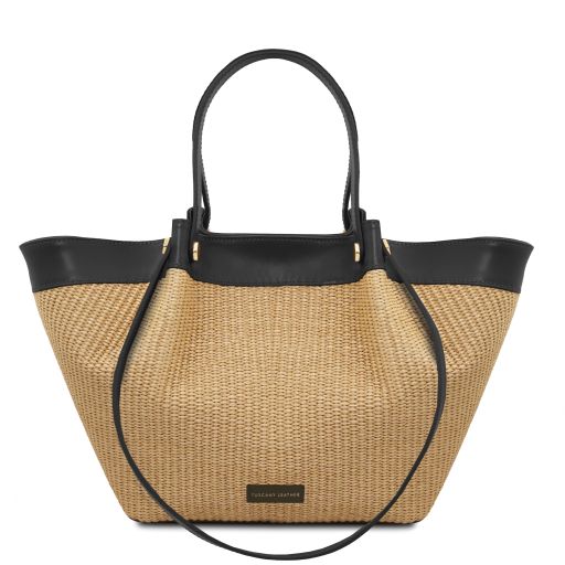 Soleil Raffia Shopping bag Black TL142567
