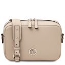 Cubetto Borsa a Tracolla in Pelle Beige TL142499