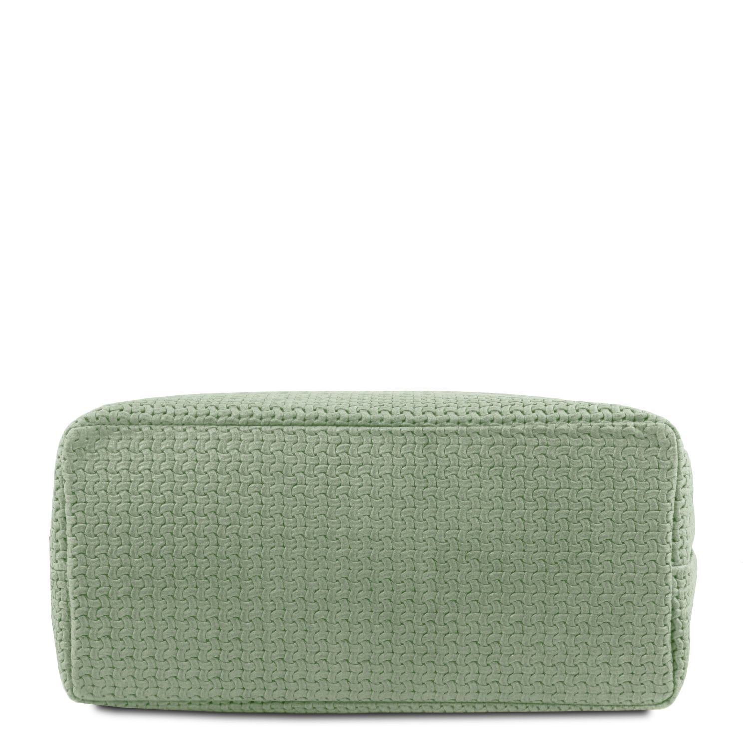 TL KeyLuck - Woven Printed Leather Shopping bag Mint Green TL141573