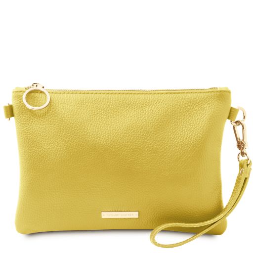 TL Bag Pochette in Pelle Morbida Giallo TL142029