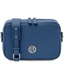 Cubetto Borsa a Tracolla in Pelle Denim TL142499