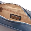 Cubetto Borsa a Tracolla in Pelle Denim TL142499