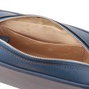 Cubetto Borsa a Tracolla in Pelle Denim TL142499