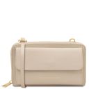 Urania Portafoglio/portacellulare in Pelle con Tracolla Beige TL142433