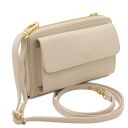 Urania Portafoglio/portacellulare in Pelle con Tracolla Beige TL142433