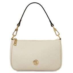 Parfait Bolso Noche en Piel con Bandolera Beige TL142559