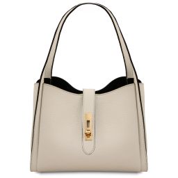 Soave Bolso a Mano en Piel Suave Beige TL142583
