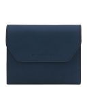 Elégant Portefeuille en Cuir Bleu foncé TL142603