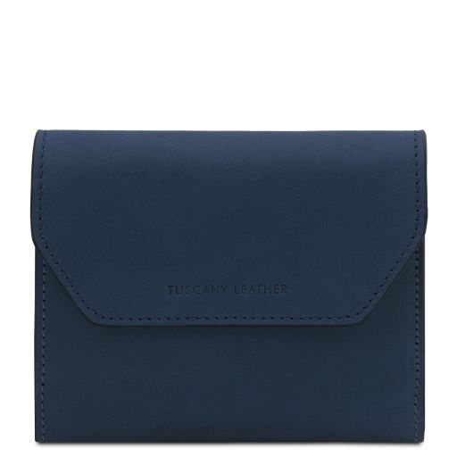 Elégant Portefeuille en Cuir Bleu foncé TL142603