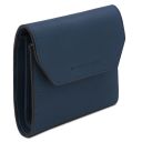 Elégant Portefeuille en Cuir Bleu foncé TL142603