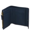 Elégant Portefeuille en Cuir Bleu foncé TL142603