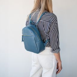 Arco Leather Backpack Denim TL142584