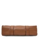 Skye Borsa al Hombro en Piel Suave y Cartera en Piel con Cremallera en el Contorno Cognac TL142606