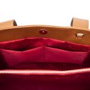 Skye Borsa al Hombro en Piel Suave y Cartera en Piel con Cremallera en el Contorno Cognac TL142606