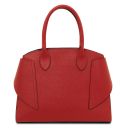 Formentera Bolso a Mano en Piel y Neceser en Piel Suave Rojo Lipstick TL142524
