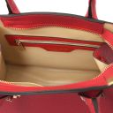 Formentera Bolso a Mano en Piel y Neceser en Piel Suave Rojo Lipstick TL142524