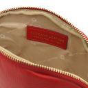 Formentera Bolso a Mano en Piel y Neceser en Piel Suave Rojo Lipstick TL142524