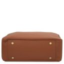 Ibiza Bolso Shopping en Piel Suave y Cartera en Piel con Cremallera en el Contorno Cognac TL142609