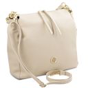 Ibiza Bolso Shopping en Piel Suave y Cartera en Piel con Cremallera en el Contorno Beige TL142609