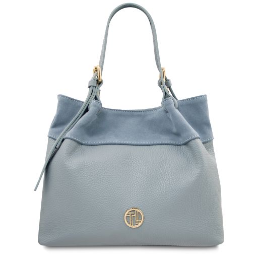Diade Soft Leather Shopping bag Light Blue TL142587
