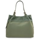 Diade Shopper-Tasche aus Weichem Leder Mint Grün TL142587