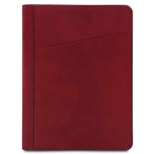 Augusto Leather Document Case With Ring Binder Red TL142555