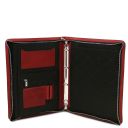 Augusto Leather Document Case With Ring Binder Red TL142555