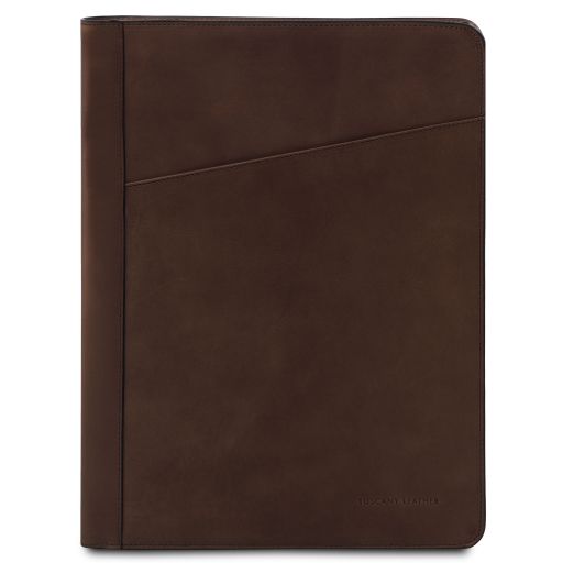 Augusto Leather Document Case With Ring Binder Dark Brown TL142555