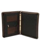 Augusto Leather Document Case With Ring Binder Dark Brown TL142555