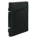 Cesare Leather Document Case With Handle and Ring Binder Черный TL142554