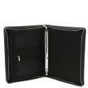 Cesare Leather Document Case With Handle and Ring Binder Черный TL142554