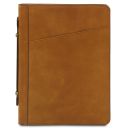 Cesare Portadocumenti in Pelle con Manico e Anelli Naturale TL142554