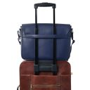 Messenger Borsa Messenger in Pelle Saffiano Blu scuro TL142549