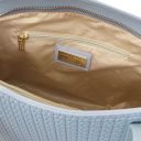 Dedalo Sac Shopping en Cuir Imprimé Tressé Bleu céleste TL142578