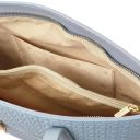 Dedalo Sac Shopping en Cuir Imprimé Tressé Bleu céleste TL142578