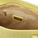 Dedalo Bolso Shopping en Piel Imprimida Tejida Amarillo pastel TL142578