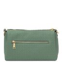 Dedalo Schultertasche aus Leder mit Flechtprägung Grün TL142577