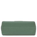 Dedalo Schultertasche aus Leder mit Flechtprägung Grün TL142577