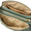 Dedalo Schultertasche aus Leder mit Flechtprägung Grün TL142577