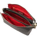 Dedalo Schultertasche aus Leder mit Flechtprägung Schwarz TL142577