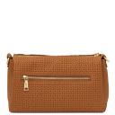 Dedalo Schultertasche aus Leder mit Flechtprägung Cognac TL142577