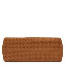 Dedalo Schultertasche aus Leder mit Flechtprägung Cognac TL142577