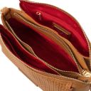 Dedalo Schultertasche aus Leder mit Flechtprägung Cognac TL142577