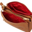 Dedalo Schultertasche aus Leder mit Flechtprägung Cognac TL142577