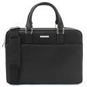 Torino Saffiano Leather Laptop Briefcase Black TL142551