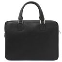 Torino Saffiano Leather Laptop Briefcase Black TL142551