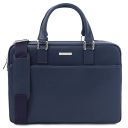Torino Saffiano Leather Laptop Briefcase Dark Blue TL142551